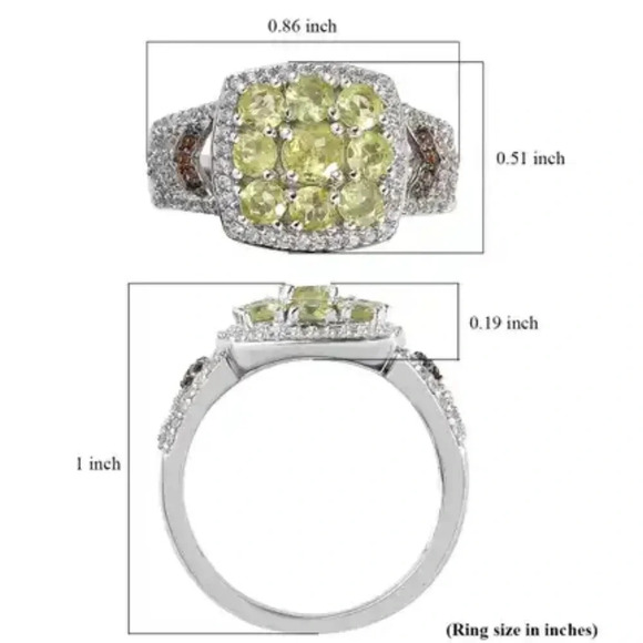 *RARE* Chrysoberyl & Natural White Zircon, Brown Zircon Ring - Picture 7 of 7